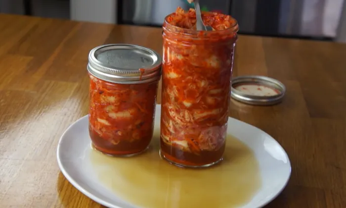 How to Transfer Kimchi to a New Container